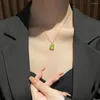 Pendant Necklaces Fashionable 360° Rotating Four-leaf Clover Necklace For Women Creative Jewelry Accessories Birthday Gift Lover