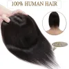 Toppers snoilite hår toppers 7x13 cm kvinnor topper hårklipp naturligt hår peruk 100% mänskligt hår för kvinnor siden basklipp i hårförlängning