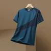 Quick Dry Esporte Camiseta Mens Mangas Curtas Verão Casual Impressão Plus Size 3XL Top Tees Ginásio Camiseta Roupas 240313