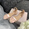 Top quality Square-headed thick-heeled sandals women's summer new hollow pumps