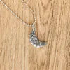Hänge halsband månhalsband för kvinnor uttalande retro personlig överdriven hängande metall choker damkedja smycken tillbehör