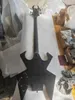 Neck Thru Body Electric Bass Guitar 4 Strings Rare Shaped Black Mahogany Body Professional Bass