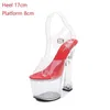 Klänningskor Kvinnor Sandaler Sexiga höga klackar stor storlek Kvinnor Crystal Catwalk Summer Stiletto Nightclub Platform H240321S0ANLG3J