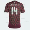 2024 Mexique CHICHARITO Maillots de football pour hommes 22 23 H. LOZANO A. GUARDADO Domicile Vêtements d'entraînement R. JIMENEZ Maillot de football de l'équipe nationale Version du joueur des fans