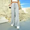 Women's Pants Spring Casual Lace Up Slim Wide Leg Temperament Commuting Women Clothing Sexy Spicy Girl Female Fashion Trousers