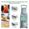 ZTQCSQ Upgraded Version Mandoline Slicer for &safe Veggie Chopper 5 in 1 & Adjustable Mandoline Slicer.detachable Blade,can Cut Slicing,strips,shredding