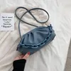 Totes Mode Sac à bandoulière pour femmes Sacs à bandoulière en cuir noir Lady Chaîne Sacs à main Femme 2024 Embrayage en forme de boulette Bonne qualité