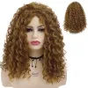 Peruklar gnimegil sentetik zencefil rengi peruk uzun kıvırcık peruklar kadınlar için yumuşak kalın peruk derin dalga afro peruk kadın saç peruk kostüm parti