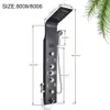 Grifos de cocina Grifo de ducha con retroiluminación LED negro Baño SPA Jet Columna de masaje Sistema de columna de ducha Cascada Panel de agua de lluvia Grifo Manija de bidé 240319