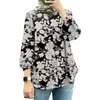 Roupas étnicas Durável Bohemian Holiday Camisa Tops Floral Manga Longa Muçulmana Petticoat Poliéster Impresso Puff Ramadan Vintage