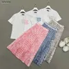 Kobietowe spódnice garnitury sukienki projektantki dwuczęściowej marki Zestaw Set Kobiet Mody Sukienkę T-koszulkę Orskurt garnitury 20 marca
