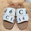 Designer Sandals Slippers Luxury sliders Women's Woody Clogs Mule Flat Sandals Slide Letter loafers Women's Summer Beach Platform Canvas Herringbone Shoes