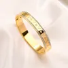 18k ouro aço inoxidável carta pulseiras designer pulseira inlay cristal strass pulseira homens mulheres marca jóias inlay cristal pulseira manguito ama presentes