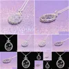 قلادة سوار يضع نمط ريجال مبهر أصلي مع Lockets Crystal لـ 925 Sterling Sier Bead Charm Europe DIY Jewelry Drop D Dhzjw