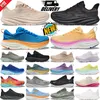 hoko hardloopschoenen voor heren dames clifton 9 bondi 8 heren outdoor sneakers triple zwart wit Harbor Mist olijf Ice Water haze shifting sand dames sporttrainers