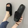 Slippers Platform Rhinestone Sandals Women Gemstone Slides Shoes Wedge String Bead Beach Femme 202301WBSN H240322Q9DJ H240322