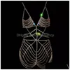 Other Belt Y Thong Lingerie Chain Crystal Body Bikini Set Bra Waist Chains Top Party Jewelry 221008 Drop Delivery Dhxzc