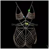 Overige Riem Y String Lingerie Chain Crystal Body Bikini Set Beha Taille Kettingen Top Party Sieraden 221008 Drop Delivery Dhxzc