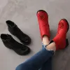 Сапоги новая осенняя зимняя женщина ботинки боковые молнии на молнии толстые каблуки сапоги