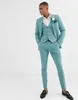 Trajes de hombre 2024, esmoquin de boda para padrinos de boda de playa para hombre, color verde menta, traje de fiesta Formal con solapa en pico, 3 piezas