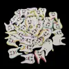 50pcs Dental Teeth Shape Gift Tooth Shape Buttons Decoration Molar Badge Dentist Sewing Scrapbooking Accessories Adornment