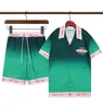 Chándales para hombres Conjuntos de playa hawaiana para hombre Camisas de vacaciones para hombres y mujeres Bloqueo de color Conjunto de pantalones cortos impresos # 11