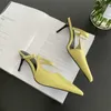 New Spring Summer Sandal Women Headband Strap Womens Sandals With Back Empty Buckle Slender Heels Fashion High 240228