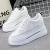 Casual Shoes Height Increase 8cm White Spring Thin Thick-soled Platform Korean Version Of All-match Sneakers