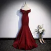 Casual Dresses Party for Women's Women's One Shoulder Sequin Prom Long Evening Gown Wine Red Dress Vestidos Para Mujer