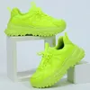 Casual schoenen Mesh Fluorescerend groen Hardloopsneakers voor dames Lichte herentrainers Mode Ademend Zapatillas De Hombre