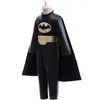 Boys Batman Cosplay Clothes SetS Halloween Children Performance Tenget Kids Bat Bat imprimé à manches longues Pantalons Châle Gold Belt 4pcs Z4301