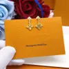 Luxury big gold hoop earrings for lady women alluring girls ear studs set Designer Jewelry earring Gift engagement for Bride Brand V banquet 18k Gold Plated