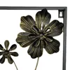 Garden Decorations Hanging Ornament Rustic Flower Metal Wall Art Decor Minimalist Background Floral Sculpture For Farmhouse Corridor Office