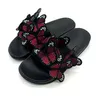 2024 Vrouwen Zomer Craft Geborduurde Driedimensionale Vlinder Slippers GAI Sandalen Dikke Hak Leuke Slippers Babouche 36-41 Maat