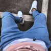 Trendy Jeans for Men's Fashionable Light Blue Tight Fitting New Outfit