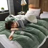 Filtar Twin/Full/King Size Double Layer Home Bed Filt Winter Bedge Breads som täcker soffa utomhus täcke barn barn sovande pläd
