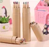 12 Colors Drawing Pencil Students Art Sketch Painting Pencil Kraft Paper Canister Colorful Pen Children Drawings Supplies BH6932 T8518496