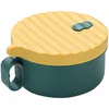 Dinnerware Instant Noodle Box 304 Stainless Steel Lunch With Tableware Student Girl (f991 Liner-yellow Green) Flatware Pp Bowl Lid