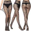 Women Socks Floral Patterned Womens Stockings Sexy High Elastic Rose Flower Pantyhose Jacquard Black Lace