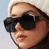 Gafas de sol 2024 Luxury Big Square Mujeres Diseñador de marca Retro Blue Sun Gafas para tonos negros de gran tamaño femenino Oculos UV400