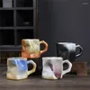 Canecas Estilo Japonês Forma Irregular Caneca Elegante Café Grosso Leite Chá Xícara Chinês Qualidade Cerâmica Artesanato