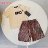 2024 barn designerkläder set baby flickor pojkar shorts kjol blommor bokstav set barn lyxig original etikett uppsättning tjej barnkläder set bokstavs ärm