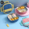 Lunch Box per bambini 304 Lunch Box portatile in acciaio inossidabile Baby Child Student Outdoor Camping Picnic Contenitore per alimenti Bento Box 240307