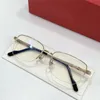 Ny modedesign Square Shape Optical Glasses 0489 Metal Half Frame Men and Women Business Style Light and Easy to Wear Eyewear