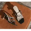 صيف صيف جديد للسيدات الكعب رفيع الرقيقة من الصنادل متعددة الاستخدامات مفتوحة إصبع القدم من النعال الماس المزاج بأحذية كعب عالية 240228
