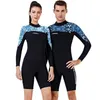 Maillots de bain à fermeture éclair complète maillots de bain hommes femmes à manches longues plongée Surf peau lisse combinaison de plongée libre Surf