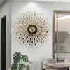 Relógios de parede moda nórdica relógio pavão asas design criativo decoração sala de estar decoração fundo pendurado