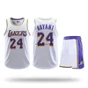 Kobe Bryant First 8 Back 24 Black Gold Commemorative Edition Basketball Mamba Clothing Set Mens and Womens Lakers Childrens Class Uniform