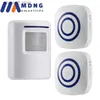 Doorbells New 110V-240V wireless doorbell PIR infrared sensor motion detector entrance doorbell alarm receiver transmitter EU/US plugY240320