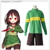 Cosplay Anime Costumes Game Name Undertale frisk chara cosplay come andertail tröjor hög krage långa sle kläder shorts kniv nackecec24320